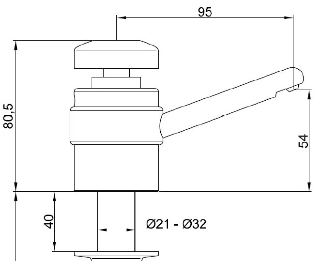 Seifenspender Modell 825 Datenblatt